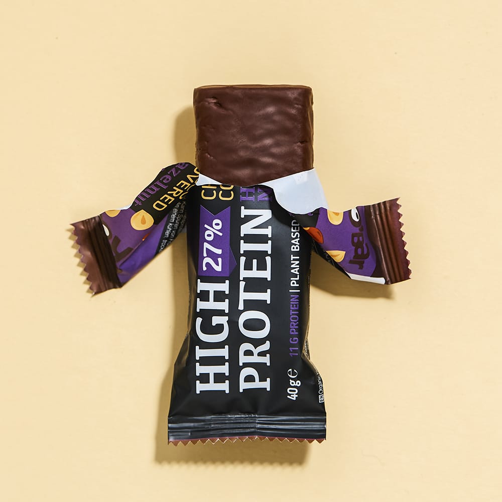Roobar Schoko-Riegel High-Protein Schokoriegel mit Haselnuss Nougat