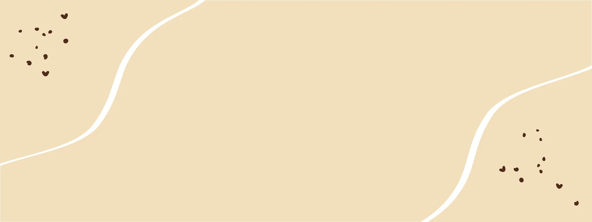 Hintergrund mit beigen Wellen und braunen Punkten