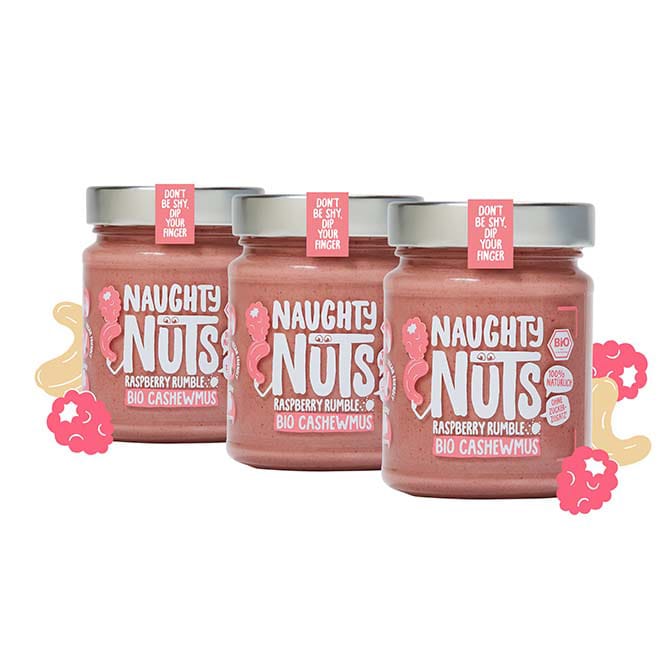 Naughty Nuts Nussbutter Bio Cashewmus Raspberry Rumble